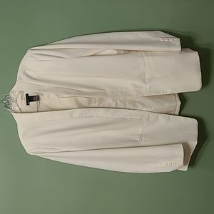 Lane Bryant Collarless Cream Jacket Sz 18